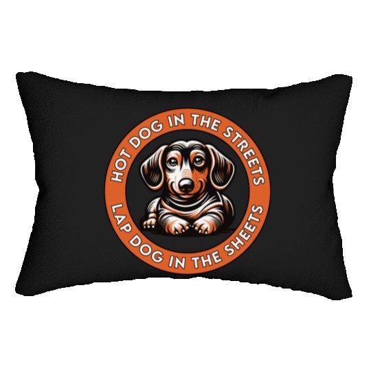 Hot Dog in the Streets Lumbar Pillows