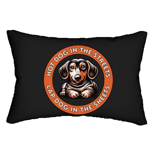 Hot Dog in the Streets Lumbar Pillows