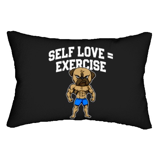 Self Love Exercise Workout Motivational Quote Gym Lumbar Pillows