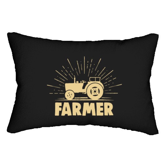 Farmer Tractor Country Life Lumbar Pillows