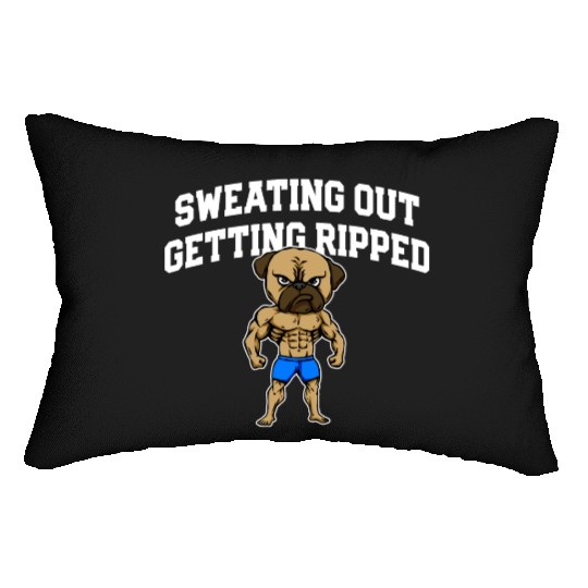 Sweating Out Getting Ripped Workout Player Gym Lumbar Pillows