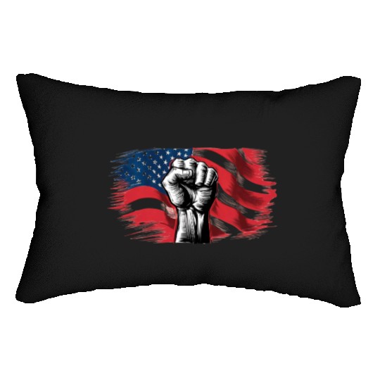 Martin Luther King Day Fight for the poeple Lumbar Pillows