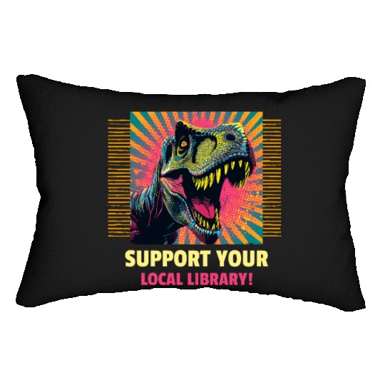 Support Your Local Library Lumbar Pillows