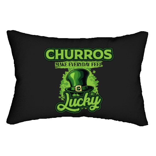 Churros Make Everyday Feel Lucky St Patricks Day Lumbar Pillows