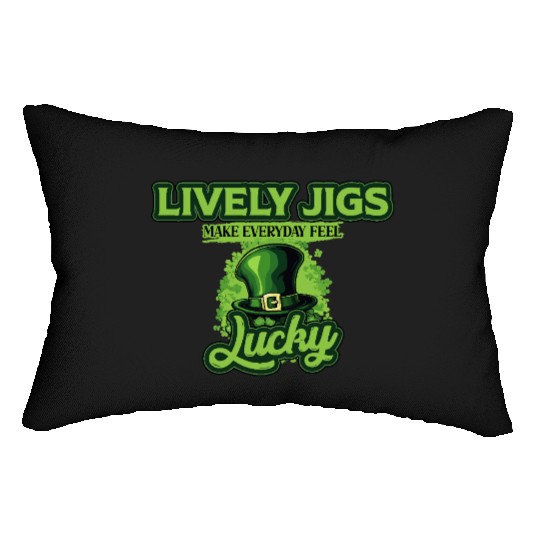 Lively Jigs Make Everyday Feel Lucky St Patricks Lumbar Pillows