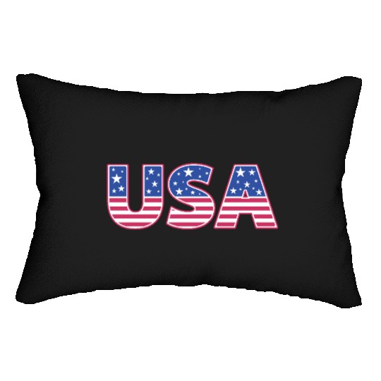 USA Patriotic National American Flag Women Men 4th Lumbar Pillows