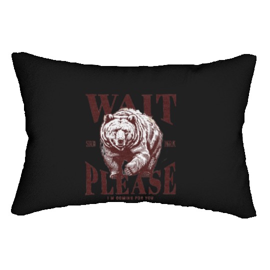 Grizzly bear Texture Lumbar Pillows