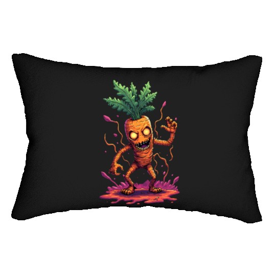 Carrot Monster Lumbar Pillows
