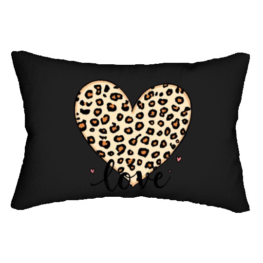 Trendy Vintage Retro Love Cheetah Leopard Print Lumbar Pillows