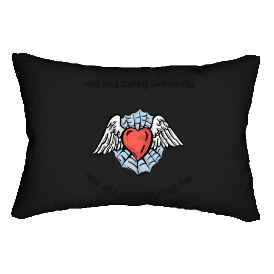 My heart beats for you Valentine Lumbar Pillows