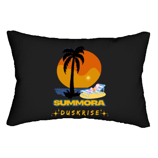 Summora Duskrise - Relaxing Tropical Vibes Design Lumbar Pillows