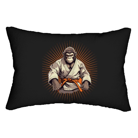Karate Judo Monkey Chimpanzee Martial arts Lumbar Pillows