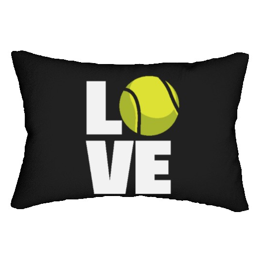 Love Tennis Enthusiast Graphic Appeal Lumbar Pillows