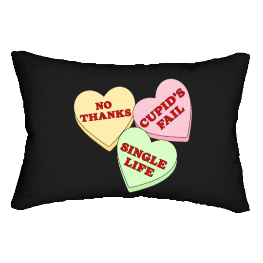 Valentines Candy Hearts Lumbar Pillows