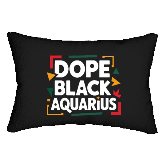 Dope Black Aquarius Lumbar Pillows