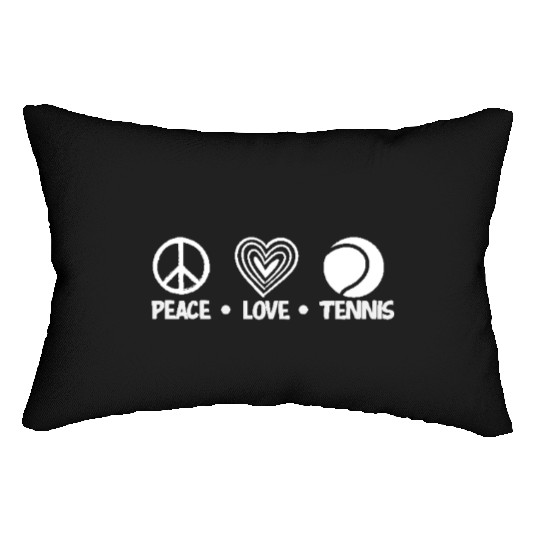 Peace Love Tennis Enthusiast Design Lumbar Pillows