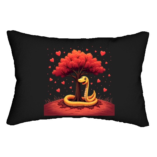 I love my snake heart tree Lumbar Pillows