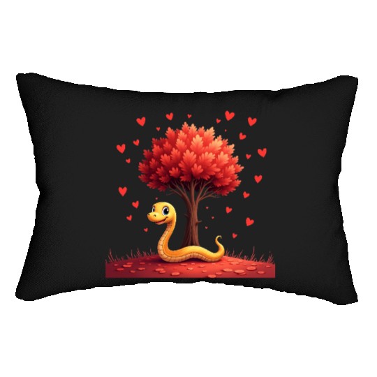 I love my snake heart tree Lumbar Pillows