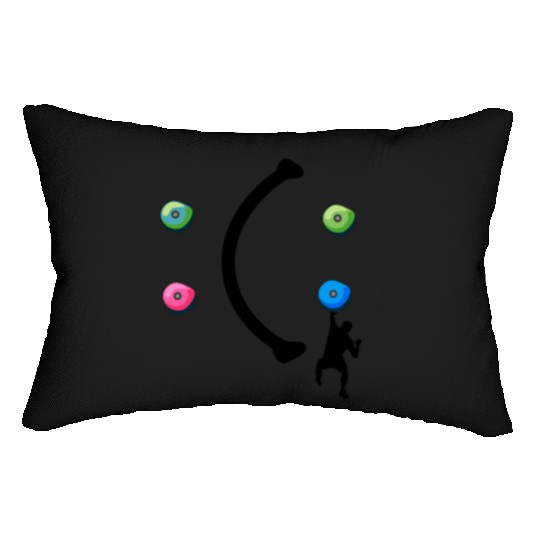 bouldering, boulderer, gift, cool, climbing wall, Lumbar Pillows