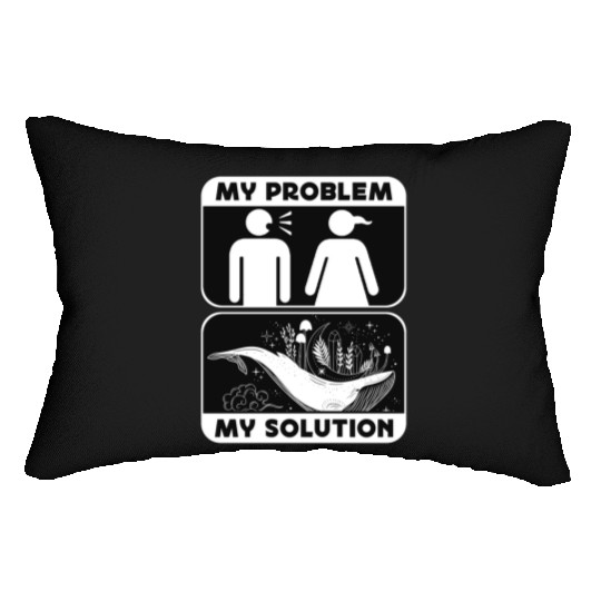 Whale Watching My Problem My Pictogram Mom Dad Lumbar Pillows