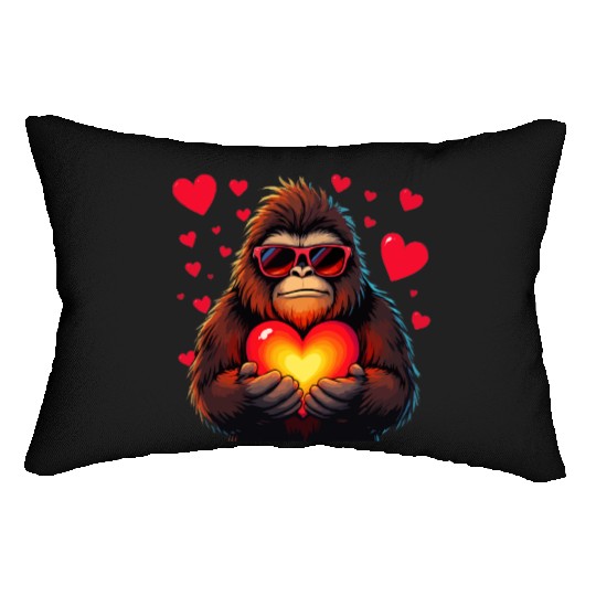 Valentine’s Day with Bigfoot, Passion, and Romance Lumbar Pillows
