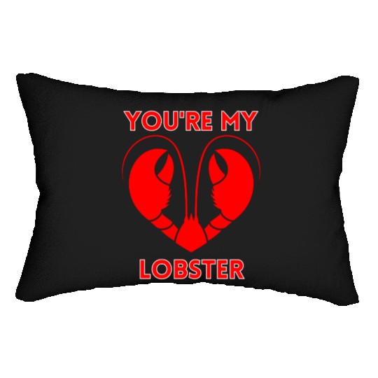 You're My Lobster Valentine’s Day Romance Matching Lumbar Pillows
