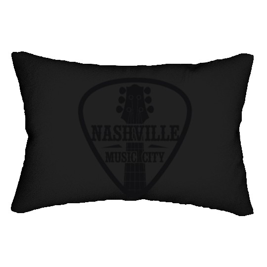 Nashville Music City Guitar Pick Lumbar Pillows