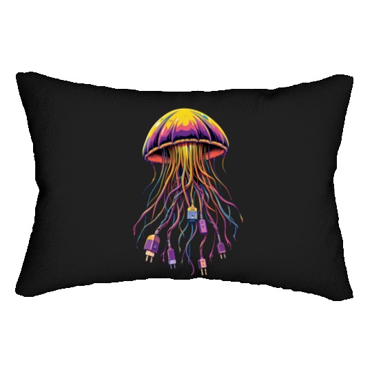 Electric Jellyfish Lumbar Pillows