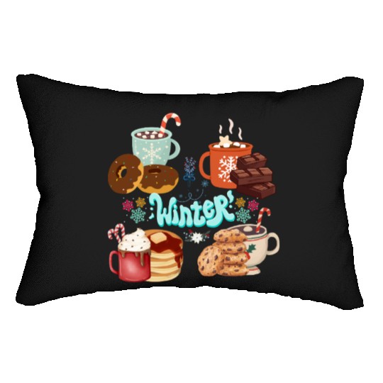 Winter Treats and Warm Beverages Lumbar Pillows