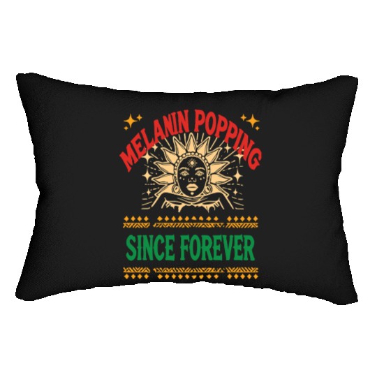 design melanin - gift idea black history month Lumbar Pillows