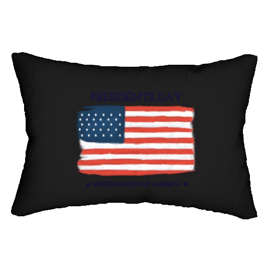 US flag.Presidents Day Lumbar Pillows