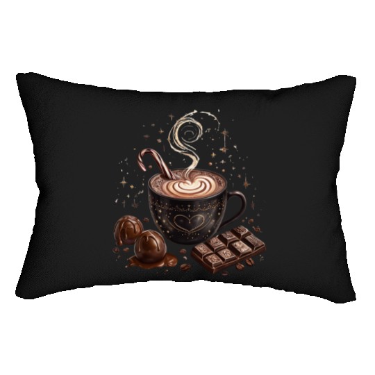 Cozy Hot Chocolate with Sweet Treats Lumbar Pillows