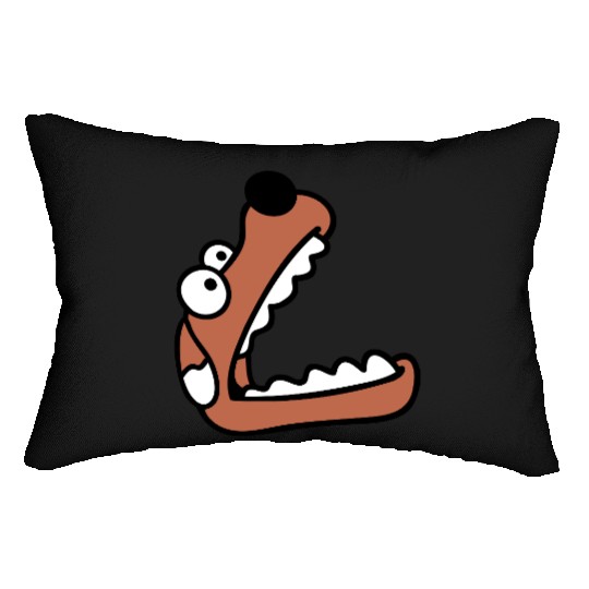 Dog Big Mouth Snout Hunger Looks Up Greedy Eating Lumbar Pillows