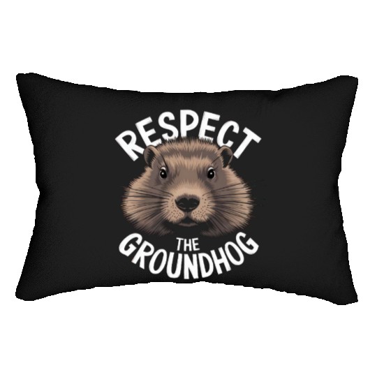 Respect The Groundhog Lumbar Pillows