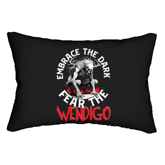 Cryptid Embrace The Dark Fear The Wendigo Lumbar Pillows