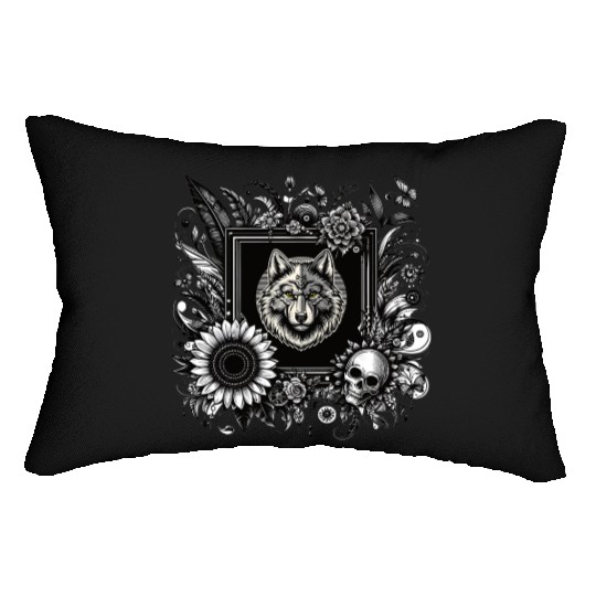 Wolf head 17 Lumbar Pillows