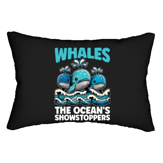 Whales The Ocean's Marine Animal Whale Watching Lumbar Pillows