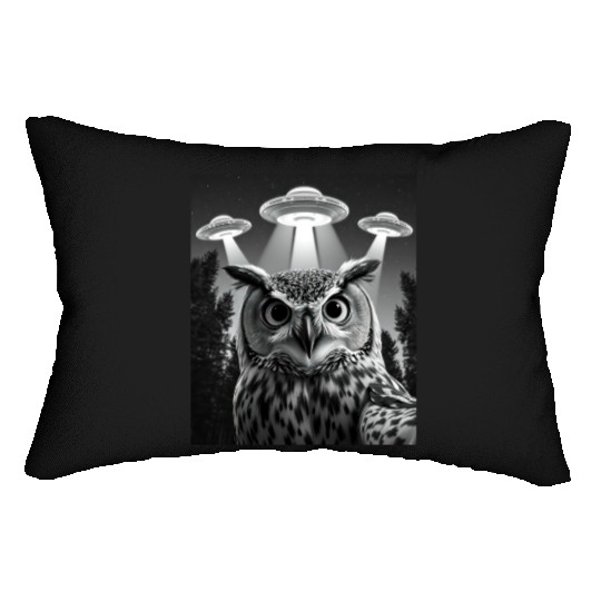 UFO Funny Owl Lumbar Pillows