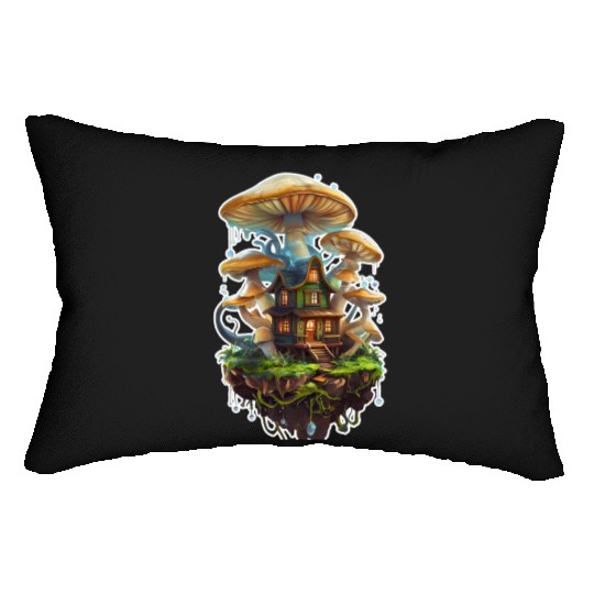 Fungi house Lumbar Pillows
