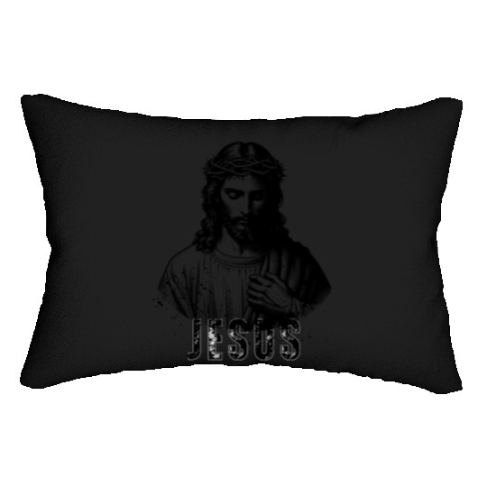 Jesus, Religious clothe Lumbar Pillows