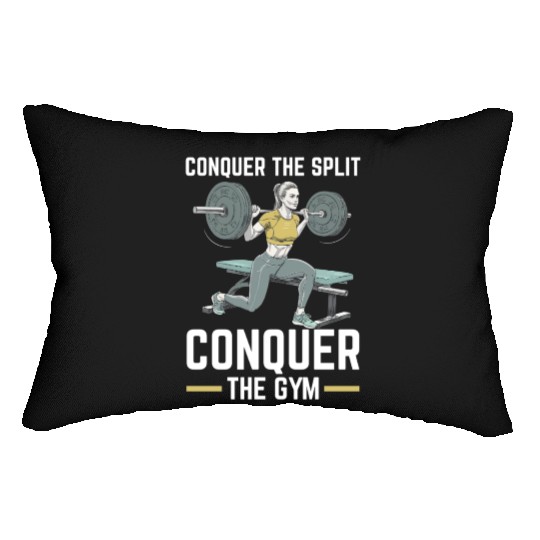 Bulgarian Squat Exercise Fitness Workout Gym Lumbar Pillows