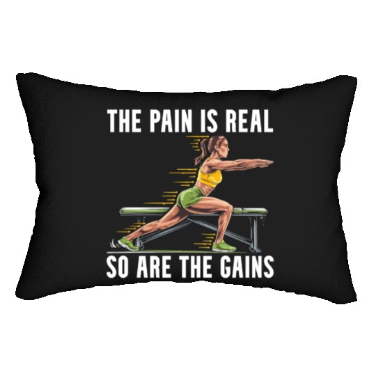 Bulgarian Squat Exercise Fitness Workout Gym Lumbar Pillows