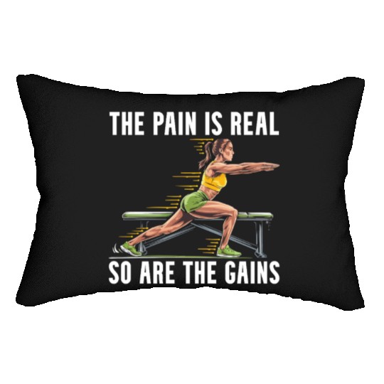 Bulgarian Squat Exercise Fitness Workout Gym Lumbar Pillows