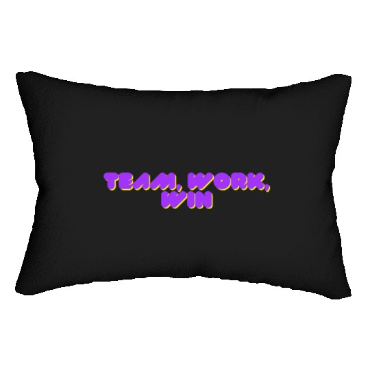 team, work, win team spirit Lumbar Pillows