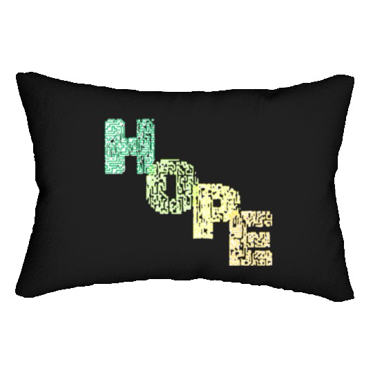 Colorful Modern HOPE Typography Lumbar Pillows