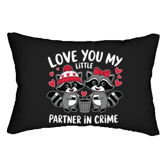 Love Partner in Crime Lumbar Pillows, Cute Animal Lumbar Pillows