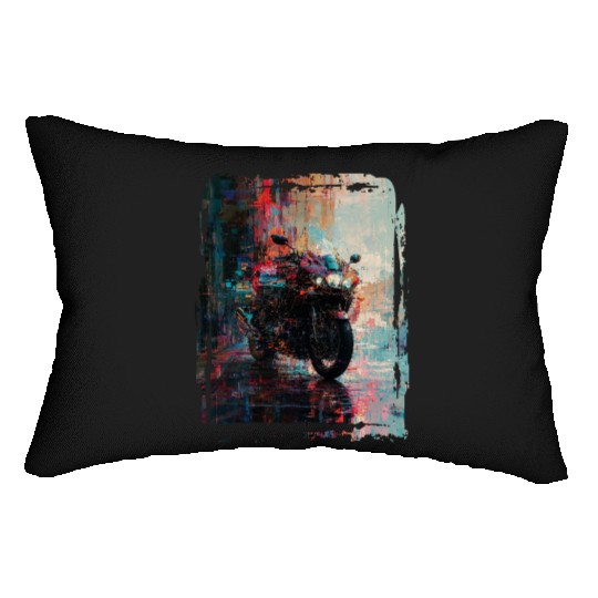 Motorcycle abstract Lumbar Pillows