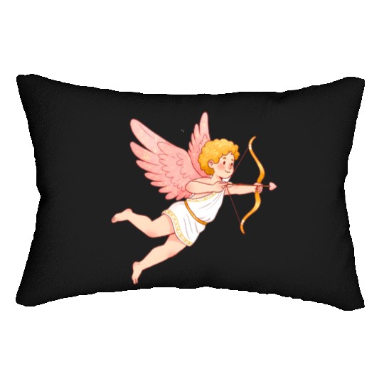Cupid with Bow and Arrow. Lumbar Pillows