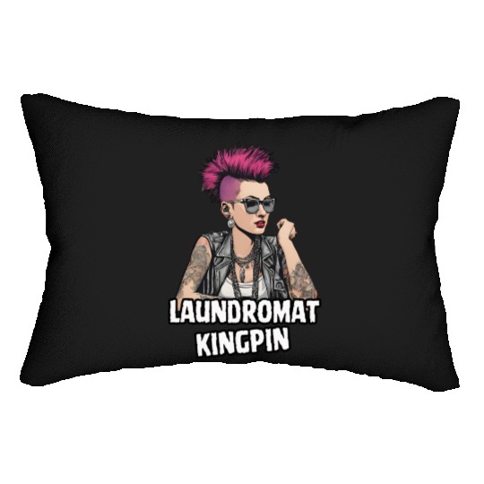 Laundromat Kingpin - Punk Rock Girl Lumbar Pillows