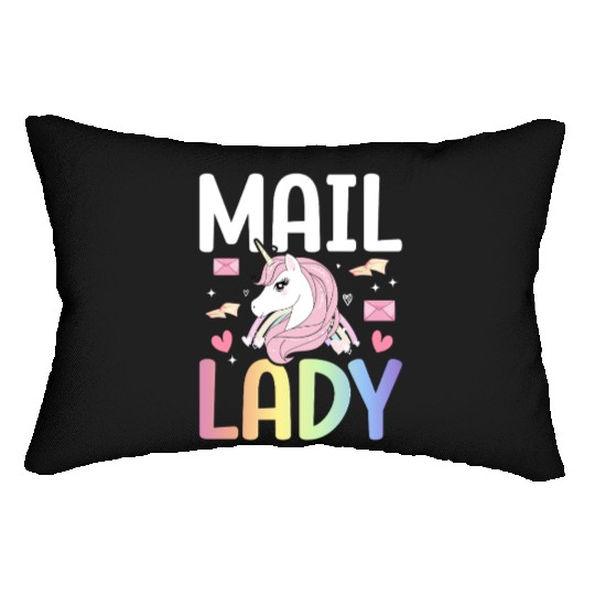 Mail Lady Postal Service Female Postman Worker Lumbar Pillows